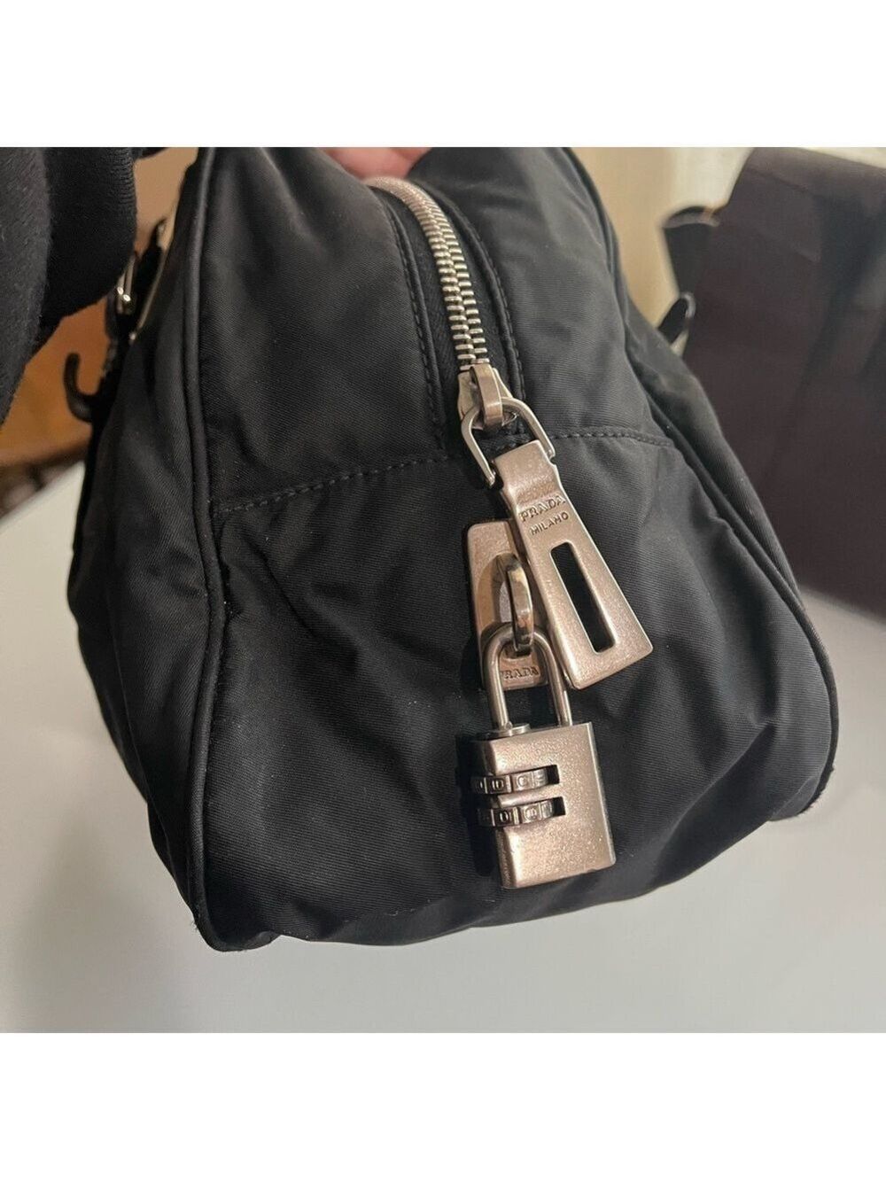 PRADA BLACK TESSUTO HANDBAG - Picture 6 of 16
